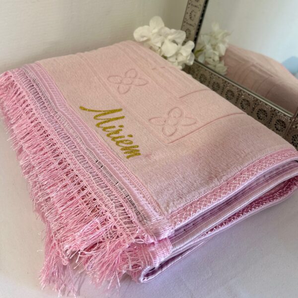 Tapis de prière rose